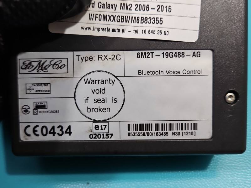 Блок керування модуль Ford Galaxy 6M2T-19G488-AG — фото деталі 6