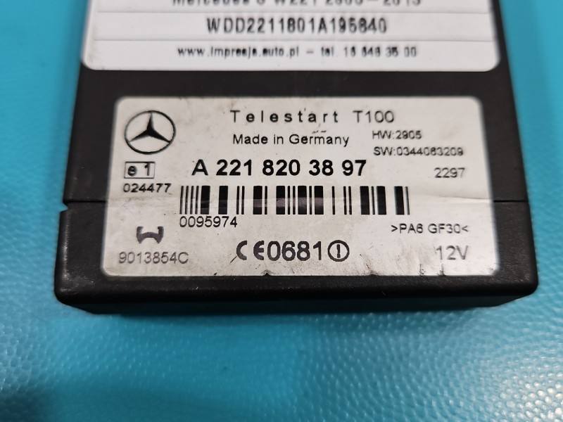 Блок керування модуль Mercedes S W221 A2218203897 — фото деталі 5