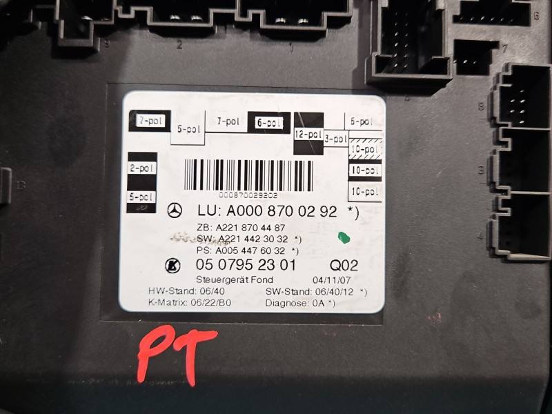 Блок керування модуль Mercedes S W221 A0008700292 — фото деталі 3