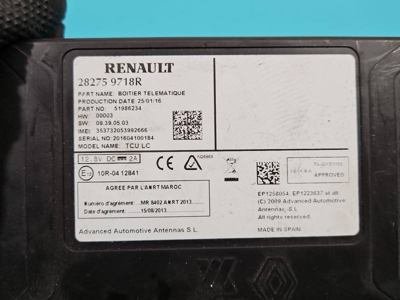 Блок керування модуль Renault Fluence 282759718R — фото деталі 4