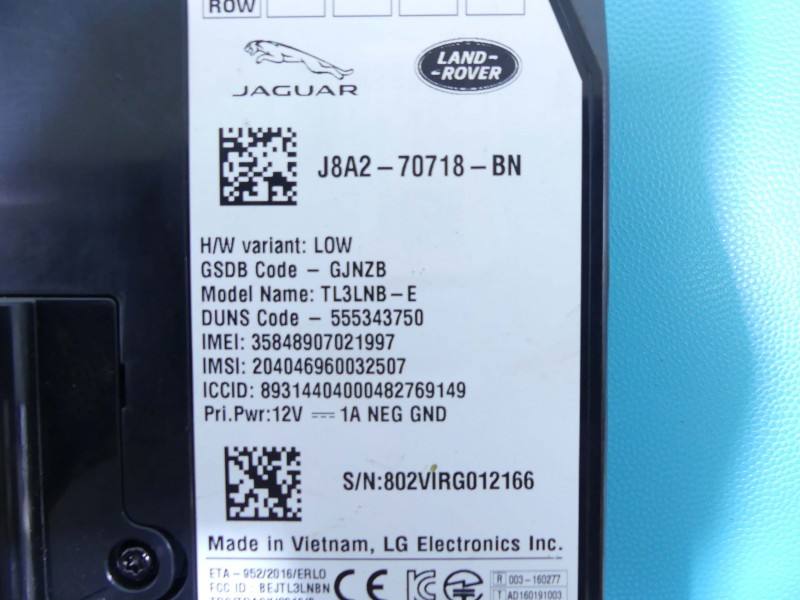 Блок керування модуль Jaguar F Pace J8A2-70718-BN — фото деталі 3