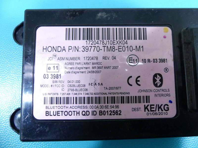 Блок керування модуль Honda Insight 39770-TM8-E010-M1 — фото деталі 3