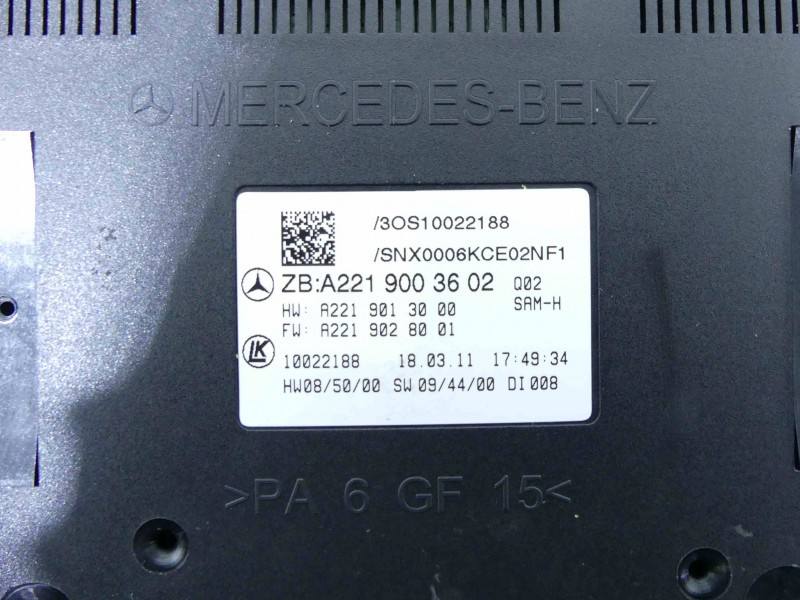 Блок керування модуль Mercedes S W221 A2219003602 — фото деталі 4