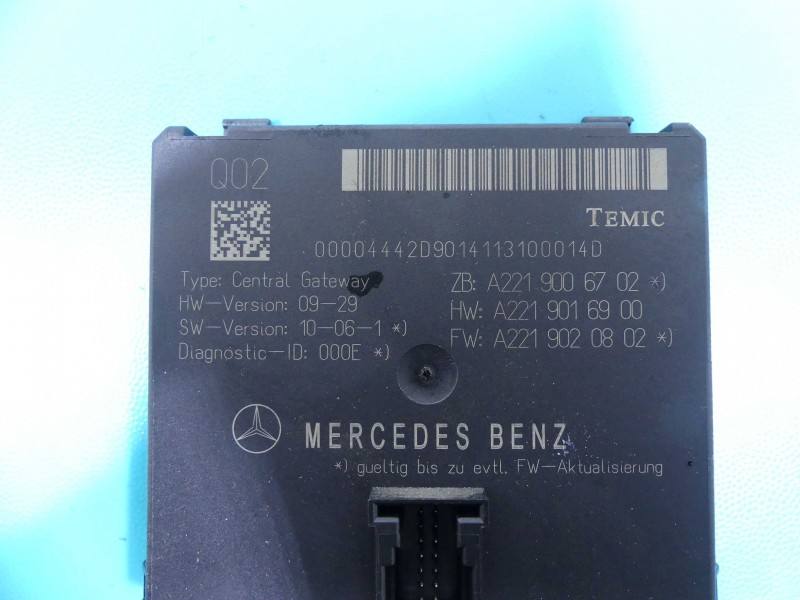 Блок керування модуль Mercedes S W221 A2219020802 — фото деталі 3