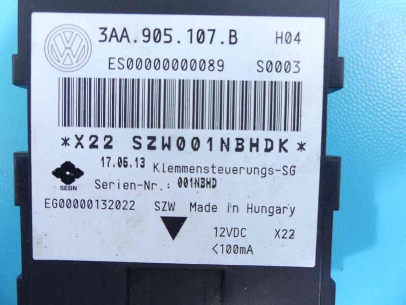 Блок керування модуль Volkswagen Passat B7 3AA905107B — фото деталі 3