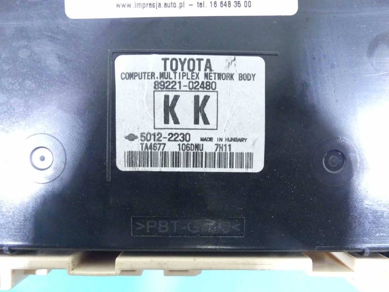 Блок керування модуль Toyota Auris 89221-02480 — фото деталі 5