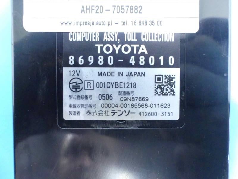 Блок керування модуль Toyota Estima 86980-48010 — фото деталі 3