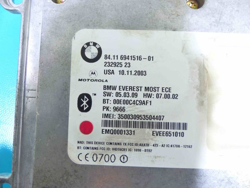 Блок керування модуль BMW 7 E65 6941516 — фото деталі 6