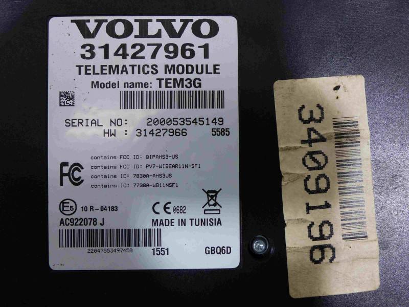 Блок керування модуль Volvo S60 31427961 — фото деталі 2
