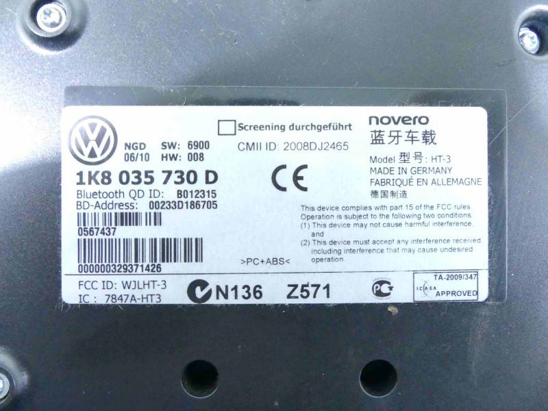 Блок керування модуль Volkswagen Golf 6 1K8035730D — фото деталі 3