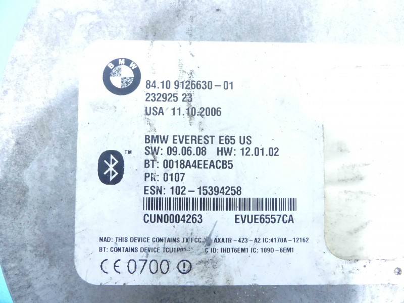 Блок керування модуль BMW 7 E65 9126630 — фото деталі 3