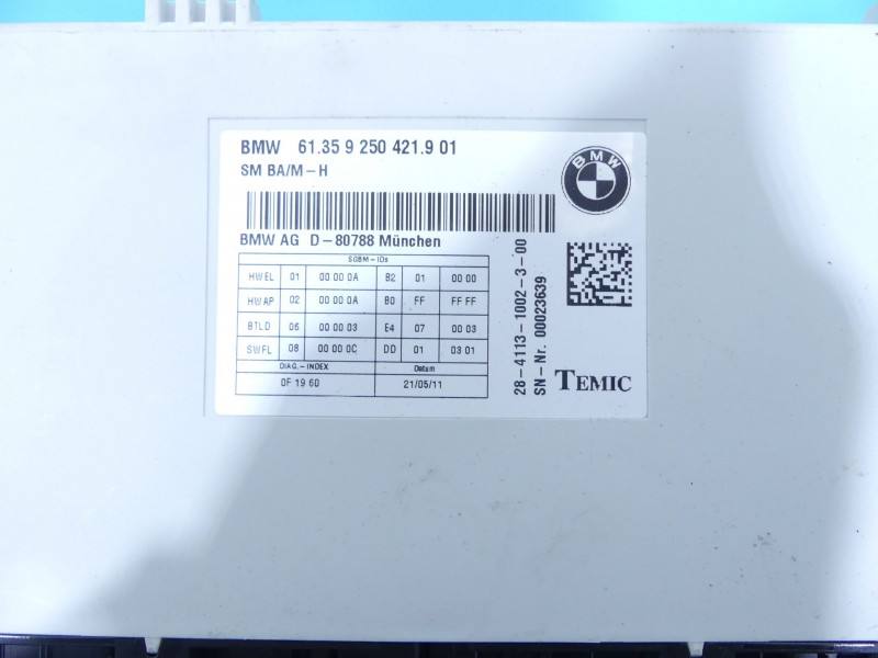 Блок керування модуль BMW X3 F25 61.35 9250421.901 — фото деталі 3