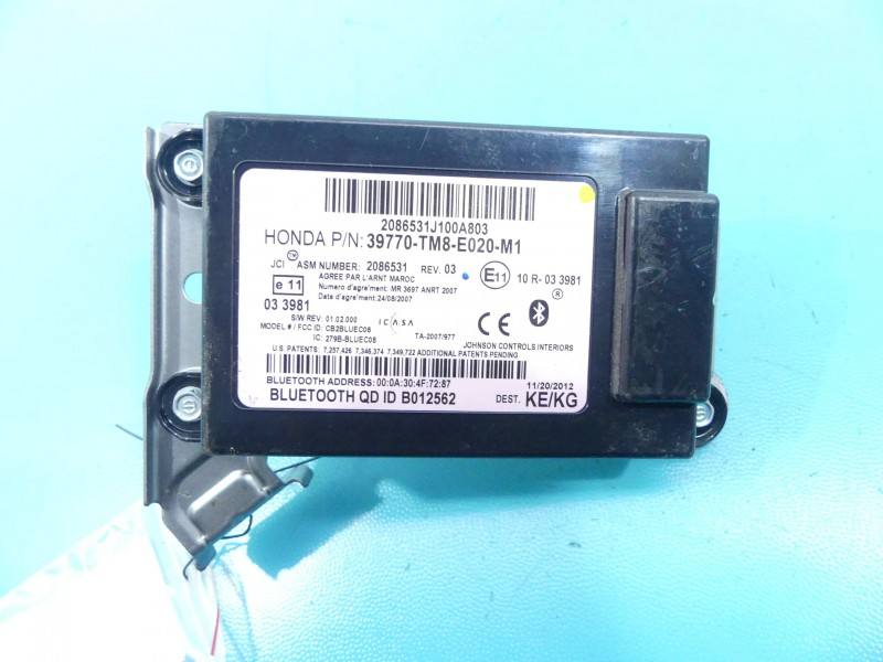 Блок управления модуль Honda Insight 39770-TM8-E020-M1