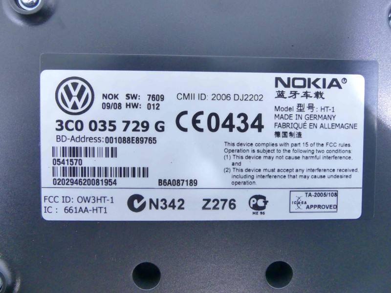 Блок керування модуль Volkswagen Passat B6 3C0035729G — фото деталі 3