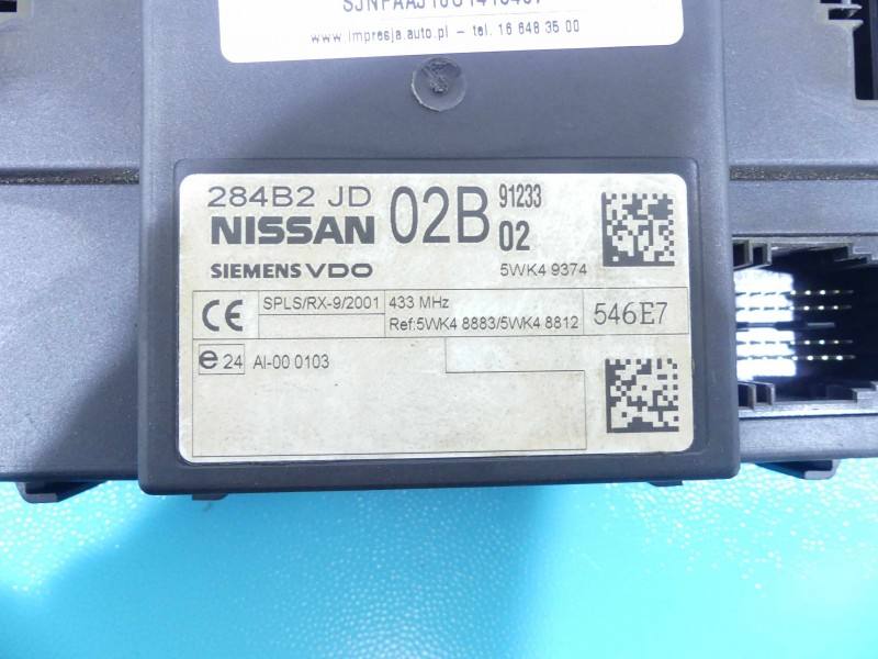 Блок керування модуль Nissan Qashqai 284B2JD02B — фото деталі 3