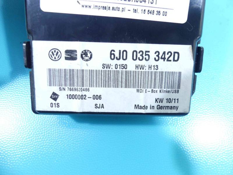 Блок керування модуль Seat Ibiza 6J0035342D — фото деталі 3