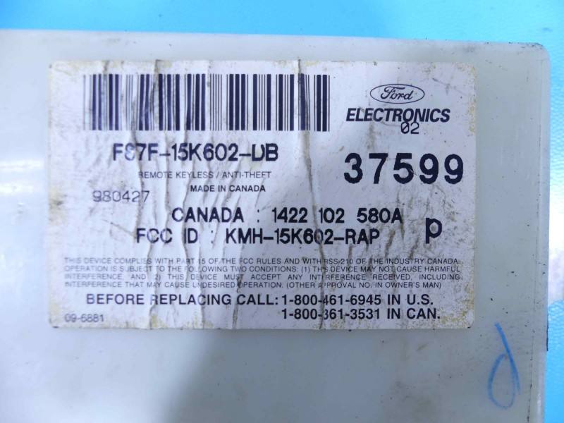 Блок управления модуль Ford Explorer F87F-15K602-DB — фото детали 3