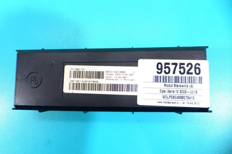 Блок керування модуль Opel Astra J 13581131