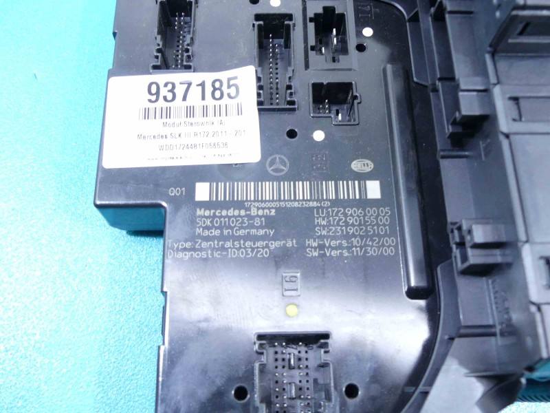 Блок керування модуль Mercedes SLK R172 1729060005 — фото деталі 5