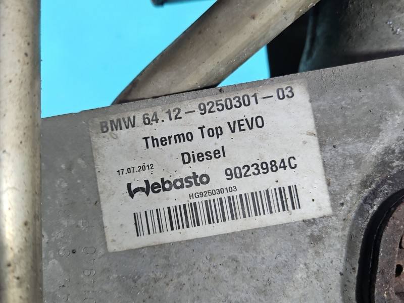Автономний обігрівач Webasto BMW 5 F10 9250301 — фото деталі 14