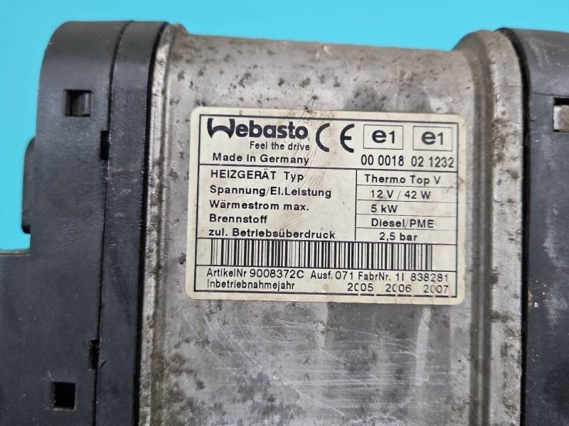 Автономний обігрівач Webasto Mercedes S W221 A2215002198 — фото деталі 4