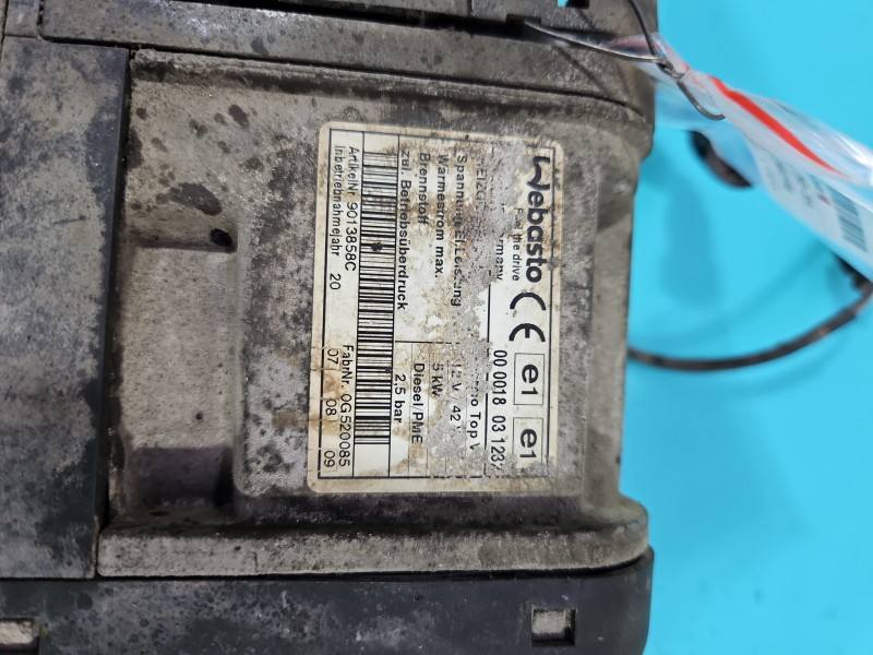 Автономний обігрівач Webasto Volkswagen Touran 1K0815071R — фото деталі 11