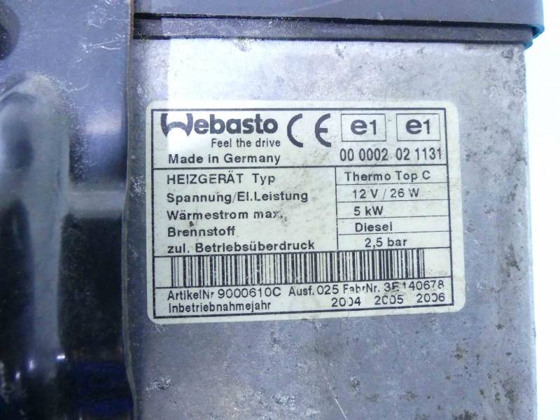 Автономний обігрівач Webasto Mazda 6 3E140678 — фото деталі 11