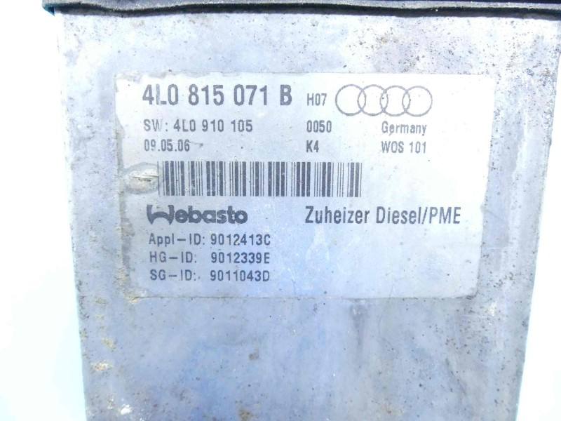 Автономний обігрівач Webasto Audi Q7 4L0815071B — фото деталі 9