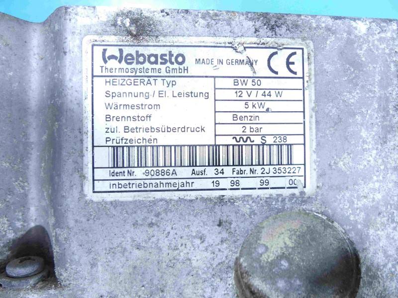Автономний обігрівач Webasto Audi A3 8L 90886A — фото деталі 7