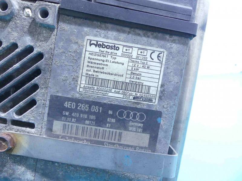 Автономний обігрівач Webasto Audi A8 D3 4E0265081 — фото деталі 9