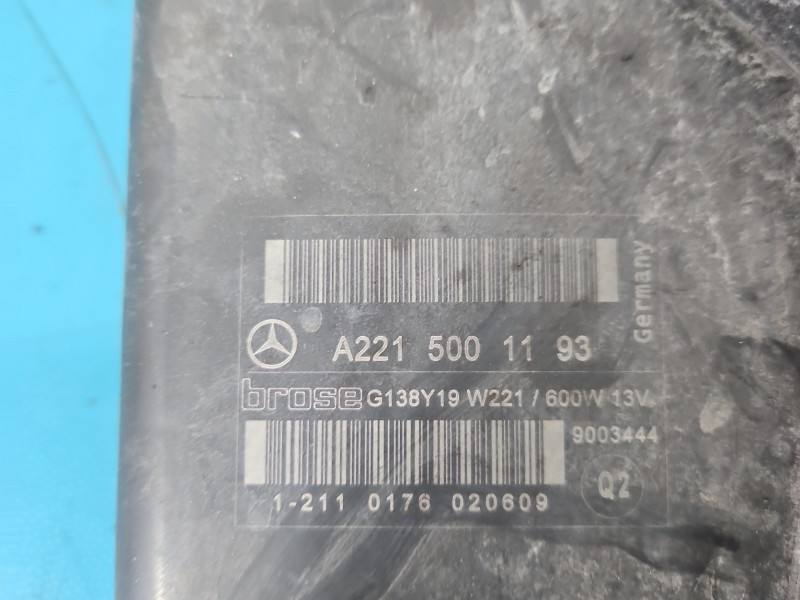 Вентилятор радіатора дифузор Mercedes S W221 A2215001193 — фото деталі 2