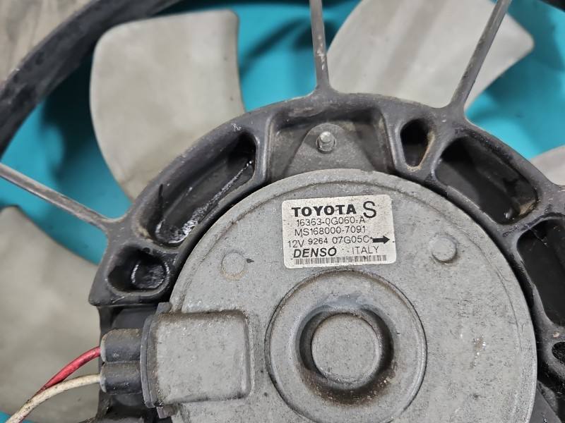 Вентилятор радіатора дифузор Toyota Avensis T25 MS168000-9010 — фото деталі 8
