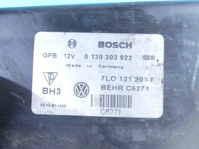 Вентилятор радіатора дифузор Volkswagen Touareg 0130303293 — фото деталі 7