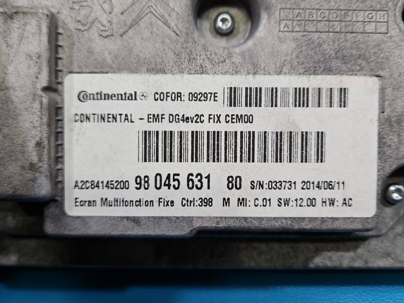 Монітор дисплей бортовий комп'ютер Peugeot 508 9804563180 — фото деталі 5