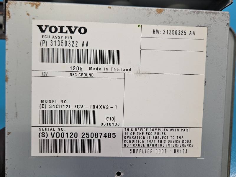 Аудиоусилитель усилитель звука Volvo S60 31350322 — фото детали 6