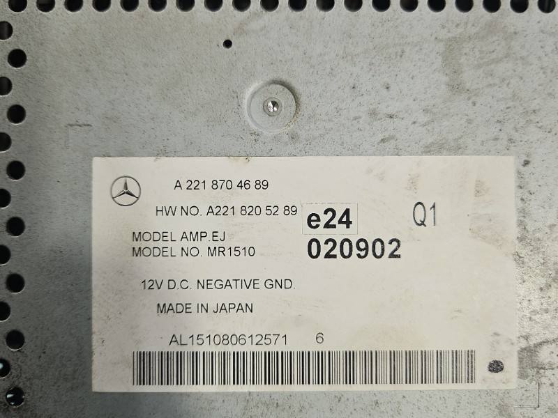 Аудіопідсилювач підсилювач звуку Mercedes S W221 A2218704689 — фото деталі 8