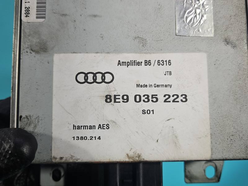 Аудіопідсилювач підсилювач звуку Audi A4 B7 8E9035223 — фото деталі 7