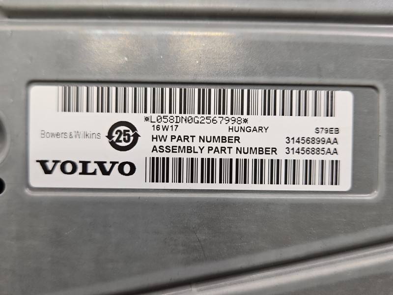 Аудіопідсилювач підсилювач звуку Volvo S90 31456899AA — фото деталі 7
