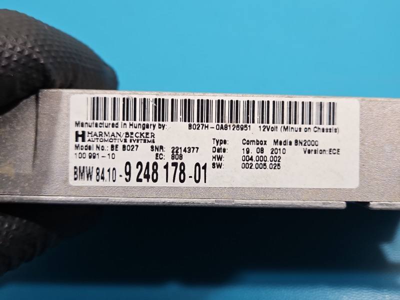 Аудіопідсилювач підсилювач звуку BMW X6 9248178-01 — фото деталі 8