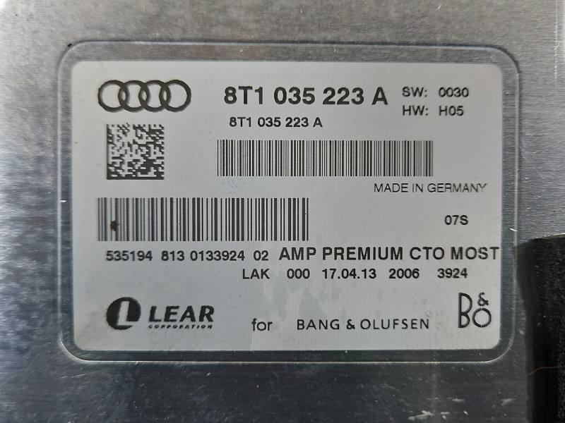 Аудіопідсилювач підсилювач звуку Audi Q5 8T1035223A — фото деталі 7