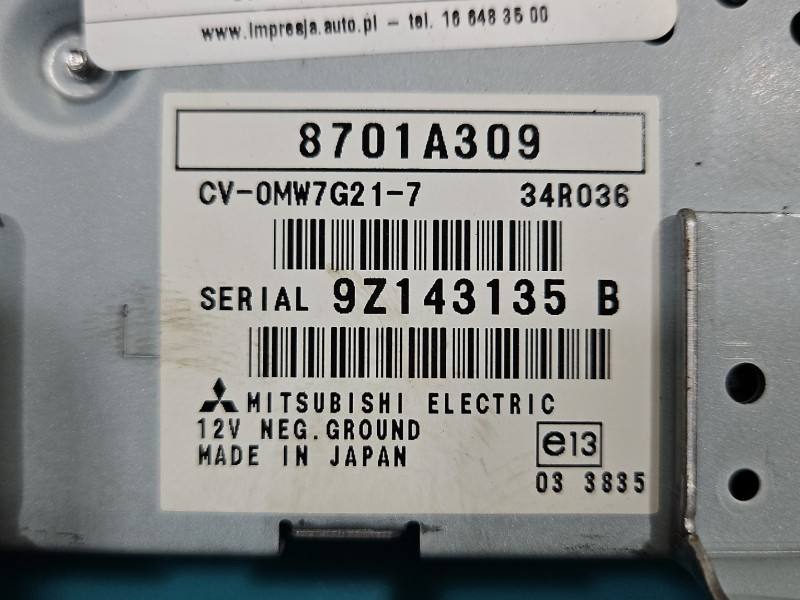 Аудиоусилитель усилитель звука Mitsubishi Outlander 8701A309 — фото детали 6