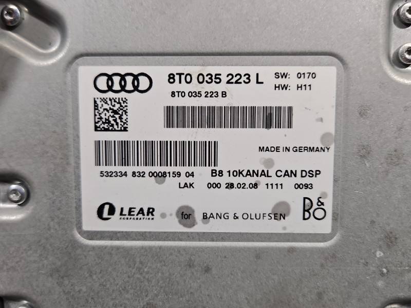 Аудіопідсилювач підсилювач звуку Audi A5 8T 8T0035223L — фото деталі 7