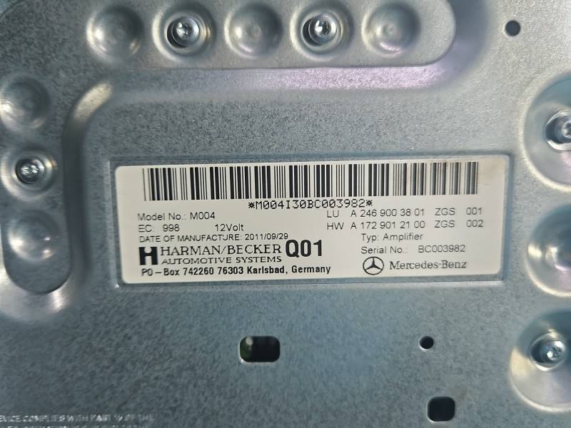 Аудіопідсилювач підсилювач звуку Mercedes B W246 A2469003801 — фото деталі 7