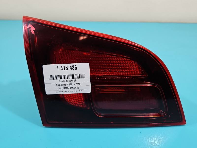 Ліхтар задній лівий Opel Astra J 13314054