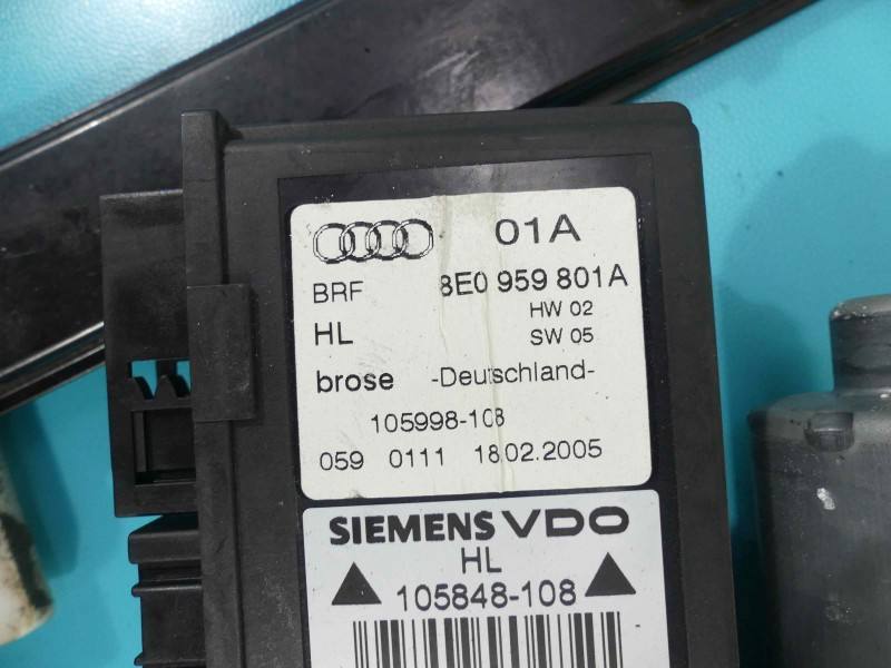 Склопідйомник задній лівий Audi A4 B7 8E0959801A — фото деталі 3