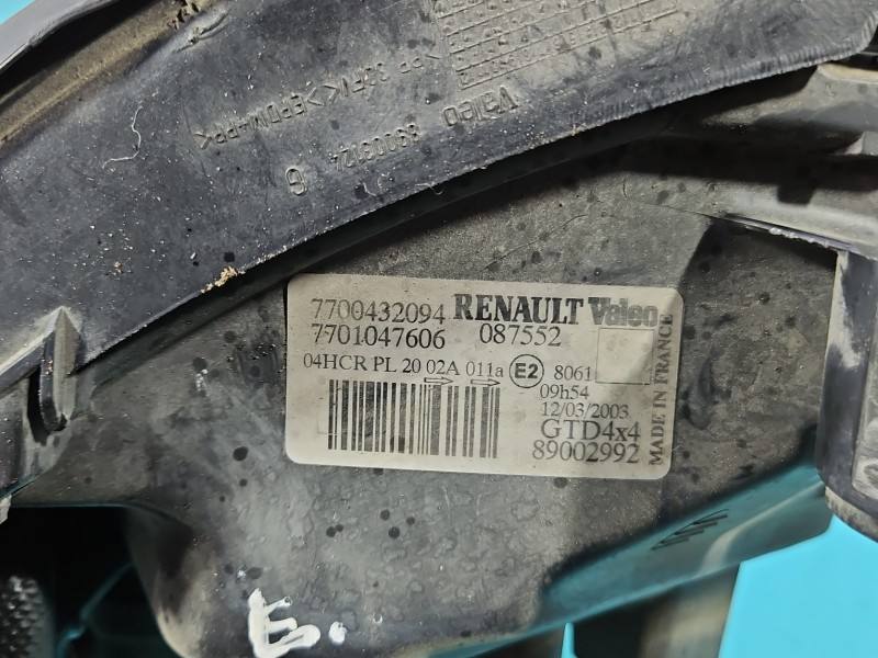 Фара передня ліва Renault Scenic 1 7700432094 — фото деталі 11