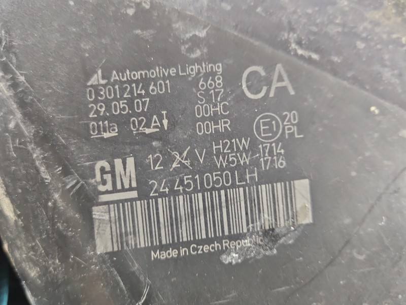 Фара передня ліва Opel Zafira B 0301214601 — фото деталі 11