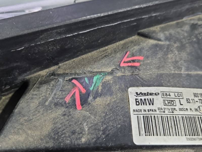 Фара передня ліва BMW X1 E84 90018090 — фото деталі 8