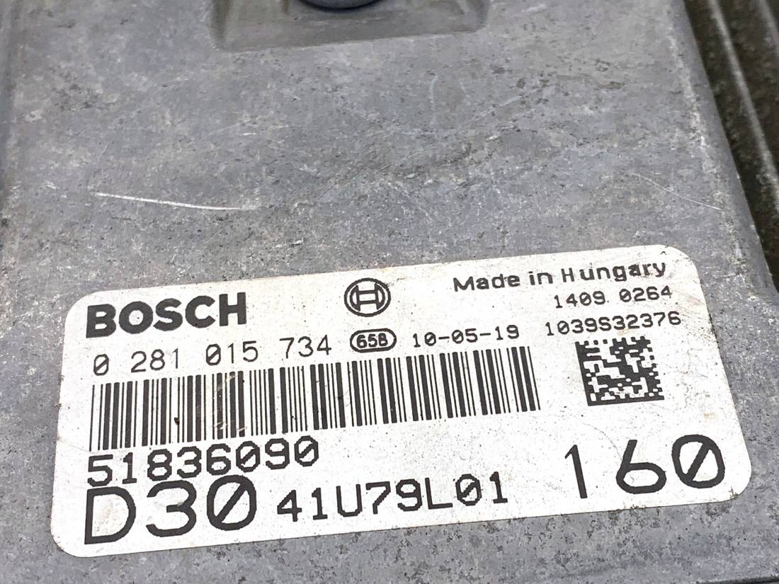 ЕБУ блок управління двигуна Peugeot Boxer 51836090 0281015734 — фото деталі 4