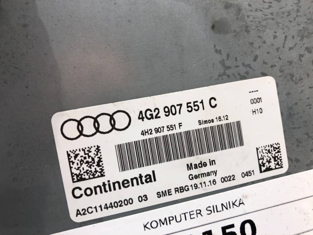 ЕБУ блок управління двигуна Audi A7 4G 4G2907551C — фото деталі 4
